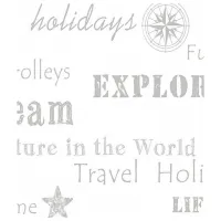 Tapete Parato Favola White Grey / Inscripții