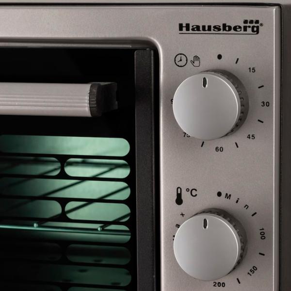 Электрическая печь HAUSBERG HB9320 38 л / 1420 Вт / Серый photo 3