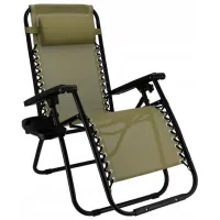 Шезлонг Jumi OM-282032 Металл / Текстиль / Оливковый Черный