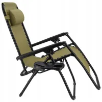 Șezlong Jumi OM-282032 Metal / Textil / Olive Black photo 3