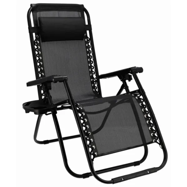 Șezlong Jumi OM-282025 Metal / Textil / Black Black photo 1 Șezlong Jumi OM-282025 Metal / Textil / Black Black photo 1