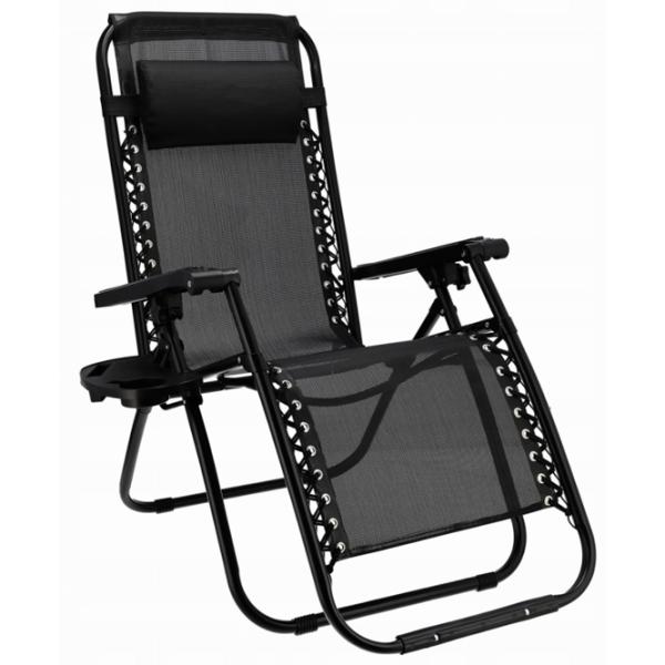 Șezlong Jumi OM-282025 Metal / Textil / Black Black photo 1 Șezlong Jumi OM-282025 Metal / Textil / Black Black photo 1