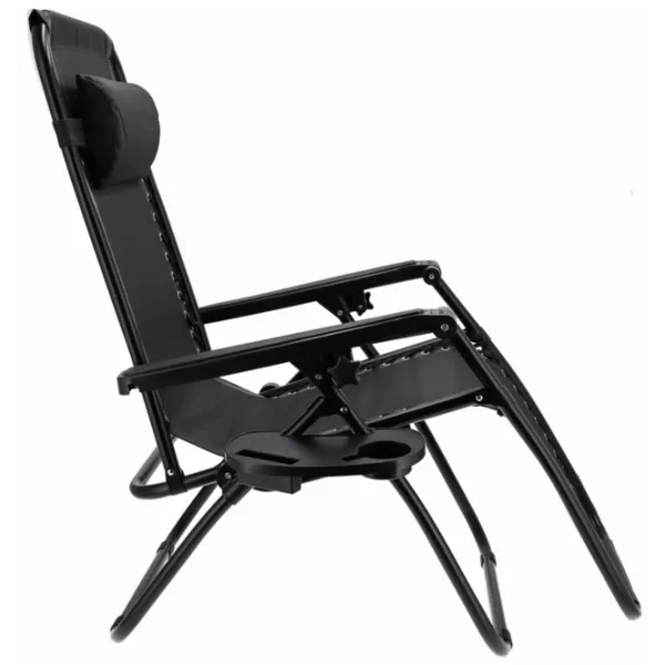 Șezlong Jumi OM-282025 Metal / Textil / Black Black photo 3 Șezlong Jumi OM-282025 Metal / Textil / Black Black photo 3