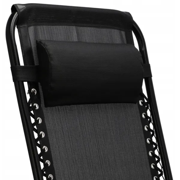 Șezlong Jumi OM-282025 Metal / Textil / Black Black photo 5 Șezlong Jumi OM-282025 Metal / Textil / Black Black photo 5