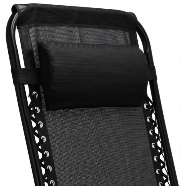 Șezlong Jumi OM-282025 Metal / Textil / Black Black photo 5 Șezlong Jumi OM-282025 Metal / Textil / Black Black photo 5