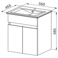 Seturi mobilă de baie Martat Venna 55 MDF / White photo 2