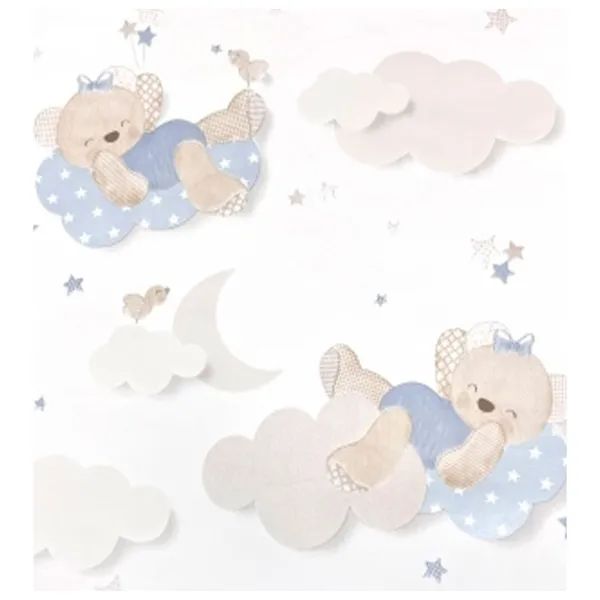 Обои Parato Babylandia Beige Blue / Детские рисунки photo 1 Обои Parato Babylandia Beige Blue / Детские рисунки photo 1