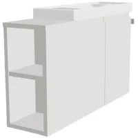 Dulap cu lavoar Orka FERLA 80 Pe perete / MDF / White photo 2