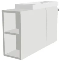Dulap cu lavoar Orka FERLA 80 Pe perete / MDF / White photo 3