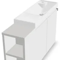 Dulap cu lavoar Orka FERLA 80 Pe perete / MDF / White photo 4
