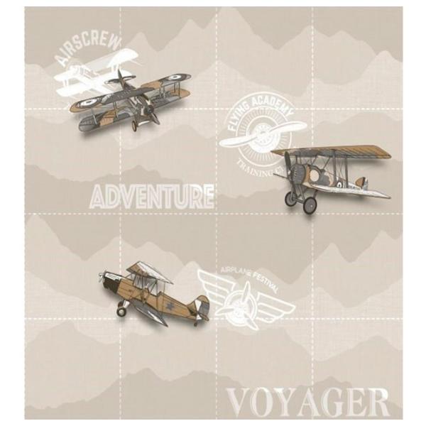 Tapete Parato Babylandia Brown Beige / Avioane photo 1