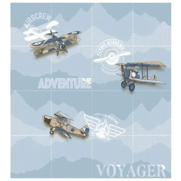 Tapete Parato Babylandia Blue / Avioane photo 1