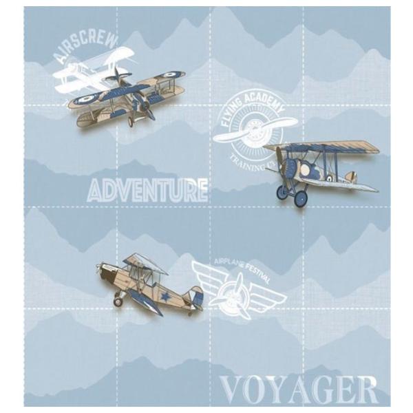 Tapete Parato Babylandia Blue / Avioane photo 1