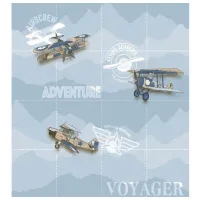 Tapete Parato Babylandia Blue / Avioane