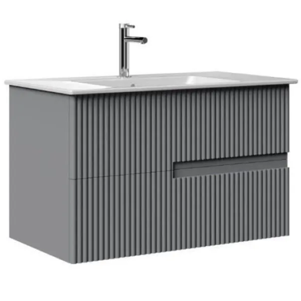 Seturi mobilă de baie Orka Moonlight 70 Pe perete / MDF / Gray photo 1