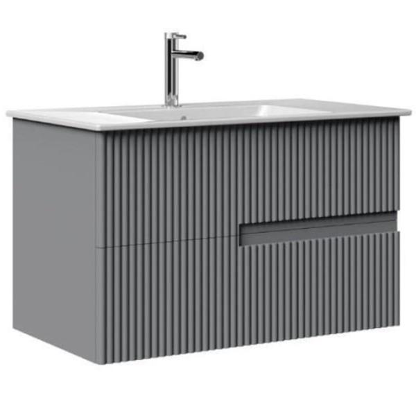 Seturi mobilă de baie Orka Moonlight 70 Pe perete / MDF / Gray photo 1