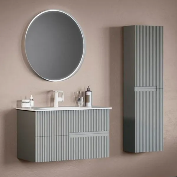 Seturi mobilă de baie Orka Moonlight 70 Pe perete / MDF / Gray photo 2