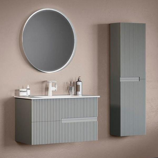 Seturi mobilă de baie Orka Moonlight 70 Pe perete / MDF / Gray photo 2