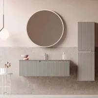 Dulap cu lavoar Orka Moonlight 90 Pe perete / MDF / Mink photo 4