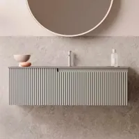 Dulap cu lavoar Orka Moonlight 90 Pe perete / MDF / Mink photo 5