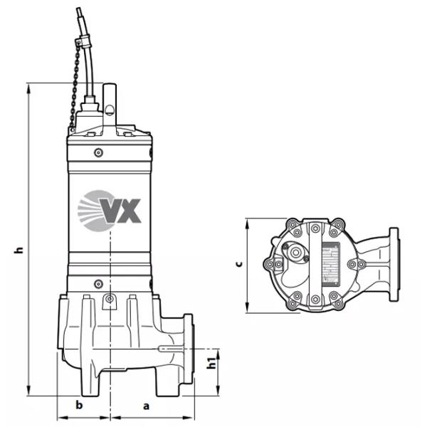 Погружной насос Pedrollo VXm 40/80 3000 Вт 7200 л/ч photo 3 Погружной насос Pedrollo VXm 40/80 3000 Вт 7200 л/ч photo 3