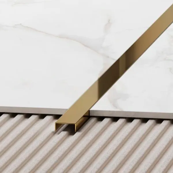 Profil pentru plăci ceramice Egen PRGO-0003 Gold / Onix photo 1
