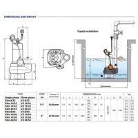 Pompa submersibilă Pedrollo VXm 8/50 550 W 27000 l/h photo 3