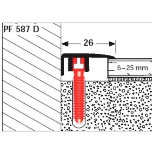 Profil pentru podea Parkett-Freund PF 587 D F5 Gold / Aluminiu photo 2