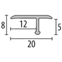 Profil pentru podea Parkett-Freund PF 291 H61 Oak / Aluminiu photo 2