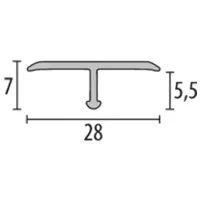 Profil pentru podea Parkett-Freund PF 293 H61 Oak / Aluminiu photo 2