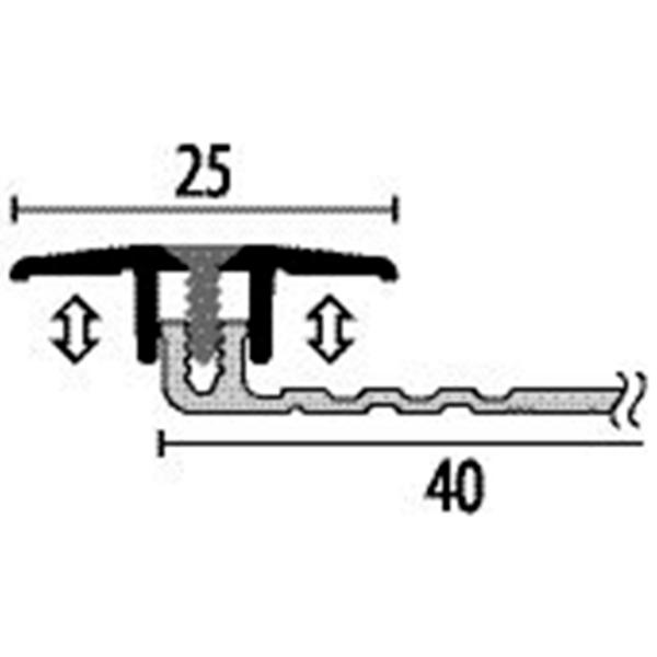 Profil pentru podea Parkett-Freund PF 378 V F2 Steel / Aluminiu photo 2