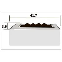 Напольный профиль Plastal D15 KE 270 Золото / Алюминий photo 2