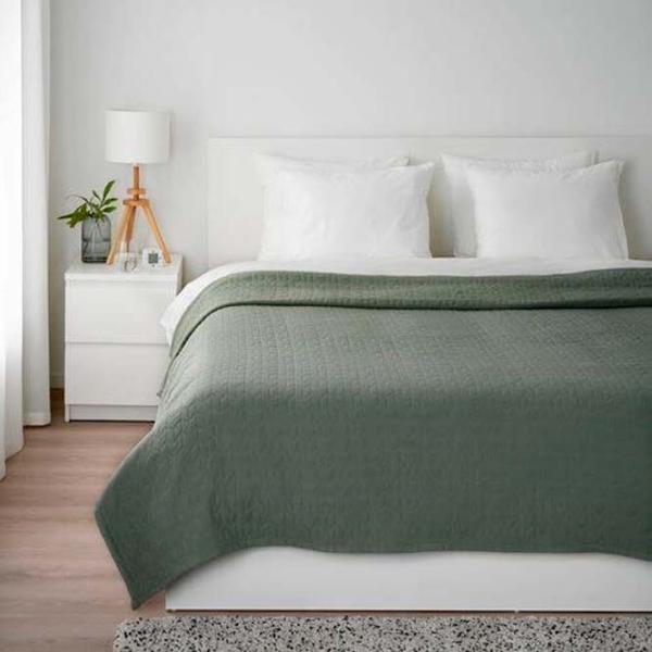 Покрывало Ikea Kolax Полиэстер / Зеленый-Серый photo 2 Покрывало Ikea Kolax Полиэстер / Зеленый-Серый photo 2