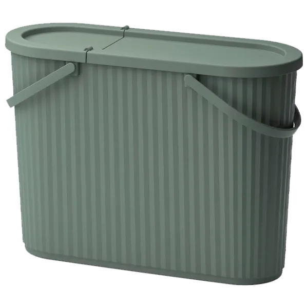 Coș de gunoi Ikea Dammang 48l / Plastic / Grey Green photo 1