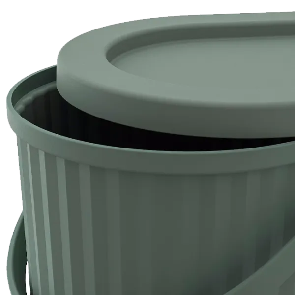 Coș de gunoi Ikea Dammang 48l / Plastic / Grey Green photo 2