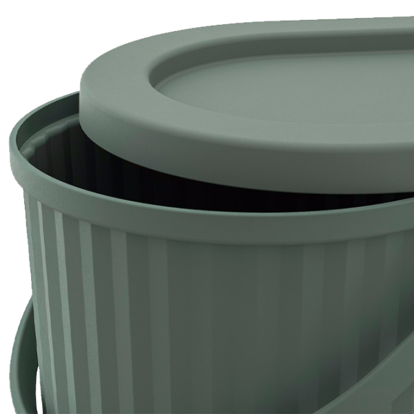 Coș de gunoi Ikea Dammang 48l / Plastic / Grey Green photo 2