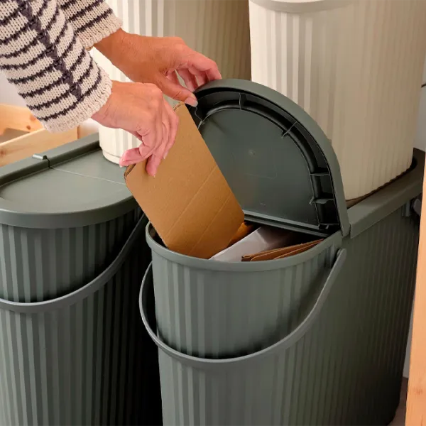 Coș de gunoi Ikea Dammang 48l / Plastic / Grey Green photo 5