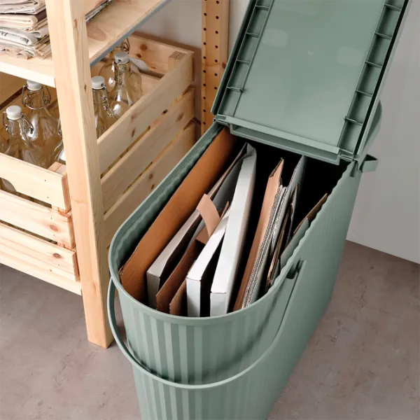 Coș de gunoi Ikea Dammang 48l / Plastic / Grey Green photo 9