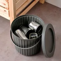 Мусорное ведро Ikea Dammang 8л / Пластик / Тёмно-серый photo 3