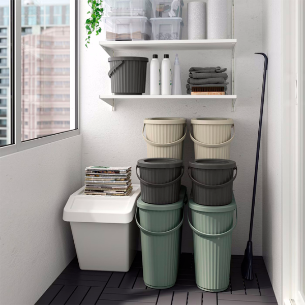 Мусорное ведро Ikea Dammang 8л / Пластик / Тёмно-серый photo 5 Мусорное ведро Ikea Dammang 8л / Пластик / Тёмно-серый photo 5