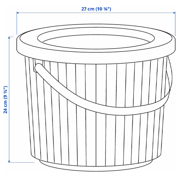Мусорное ведро Ikea Dammang 8л / Пластик / Тёмно-серый photo 9 Мусорное ведро Ikea Dammang 8л / Пластик / Тёмно-серый photo 9