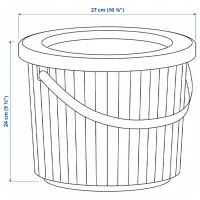 Мусорное ведро Ikea Dammang 8л / Пластик / Тёмно-серый photo 9