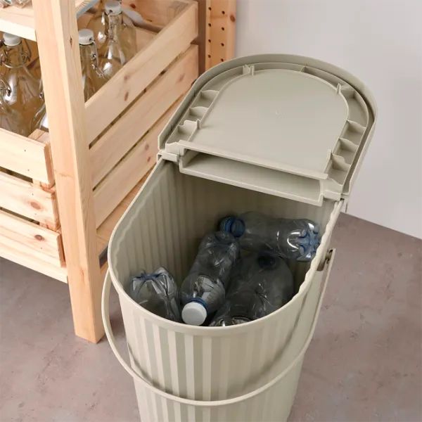 Мусорное ведро Ikea Dammang 26л / Пластик / Серый Бежевый photo 3