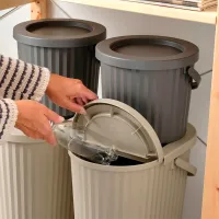 Мусорное ведро Ikea Dammang 26л / Пластик / Серый Бежевый photo 6