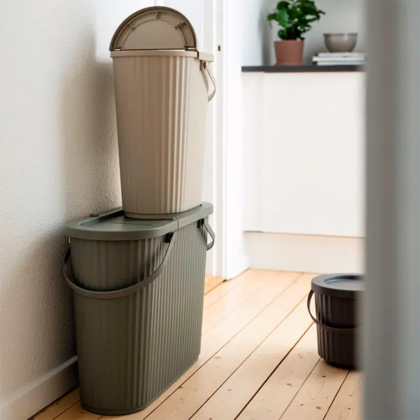 Мусорное ведро Ikea Dammang 26л / Пластик / Серый Бежевый photo 7