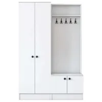 Шкаф для прихожей Mirage Meble P6/M5 ДСП / White