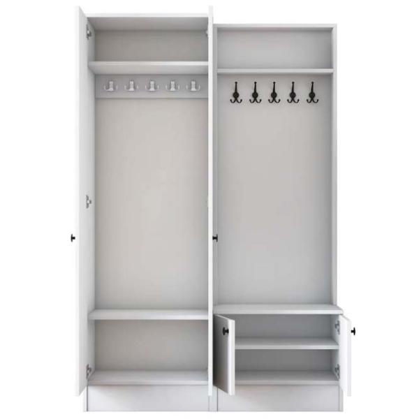 Dulap pentru antreu Mirage Meble P6/M5 PAL / White photo 2