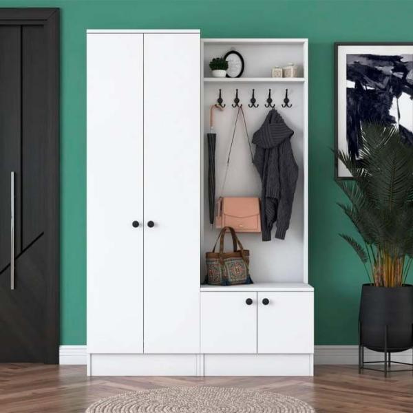 Dulap pentru antreu Mirage Meble P6/M5 PAL / White photo 6