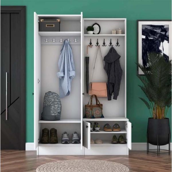 Dulap pentru antreu Mirage Meble P6/M5 PAL / White photo 7