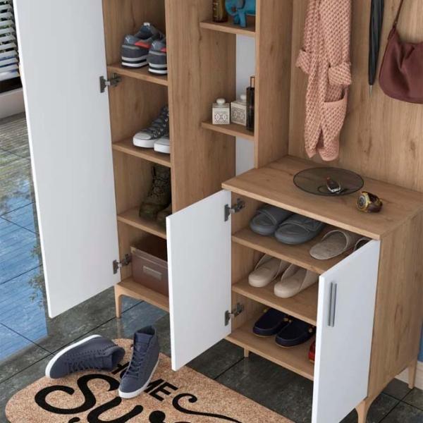 Dulap pentru antreu Mirage Meble EA109 PAL / White photo 6